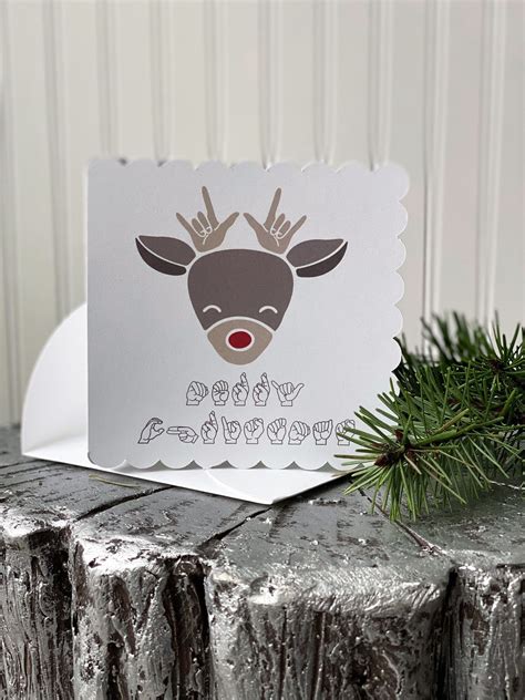 ASL Christmas Card / Sign Language Greeting Card / ASL Christmas Card ...