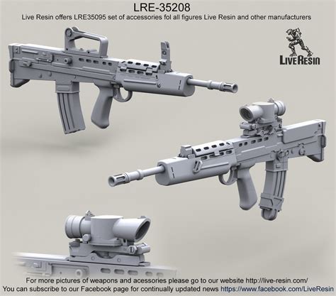 L85A1 SA80 Assault Rifle with iron sight and SUSAT scope