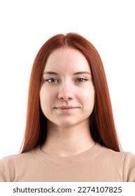 Passport Photo Real Young Woman Ginger Stock Photo 2274107825 | Shutterstock