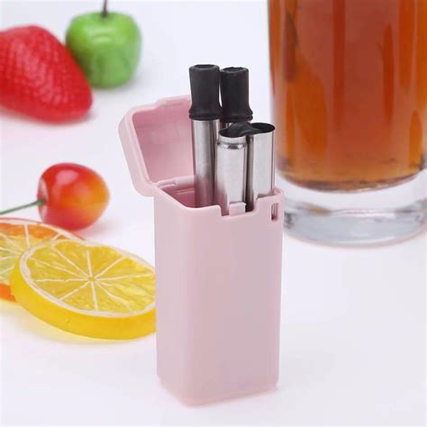 Foldable Collapsible Drinking Straw Reusable Silicone Triple Jointed ...