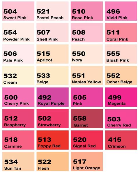pink shades names - Google Search | Shades of pink names, Color palette pink, Orange color palettes