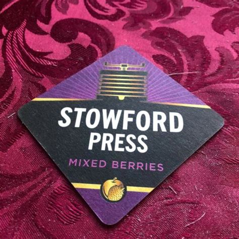 BREWERIANA - WESTONS CIDER - STOWFORD PRESS - MIXED BERRIES - BEER MAT - T19 | eBay