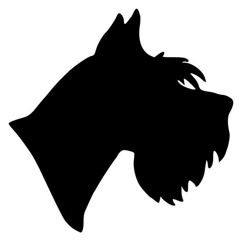 SCHNAUZER Head Vinyl Decal Sticker - Dog Profile Silhouette ...