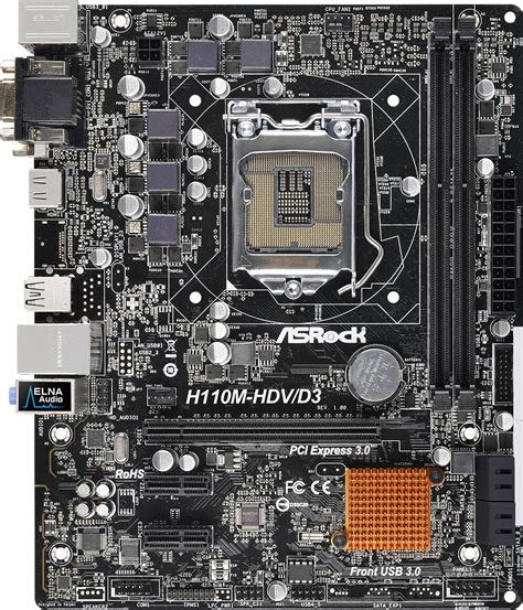 Asrock H110M-HDV/D3 - Motherboard Specifications On MotherboardDB