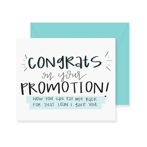 Promotion/Loan Greeting Card Congrats on Your Promotion | Etsy