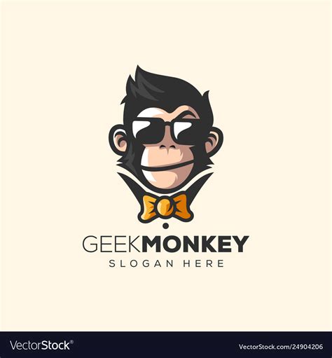 Awesome monkey logo Royalty Free Vector Image - VectorStock