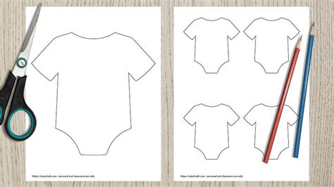 9 Free Printable Baby Onesie Outline Templates - The Artisan Life