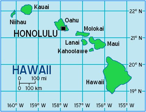 Hawaii Latitude And Longitude Map | Images and Photos finder