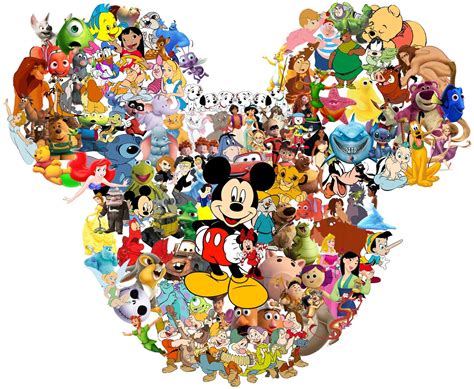 Buy Disney Character Collage - for Light-Colored Materials - Iron On Heat Transfer 6" x 5 ...
