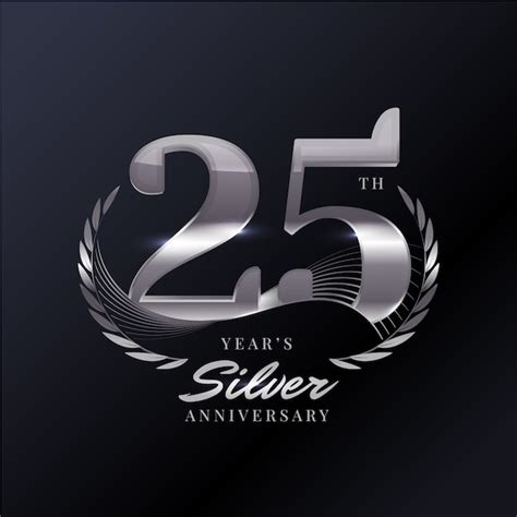 Free Vector | Gradient silver anniversary logo