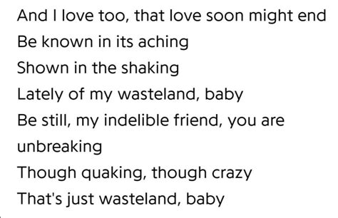 Hozier- Wasteland baby Lyrics Aesthetic, Aesthetic Words, Song Lyric Quotes, Song Lyrics, Bog ...