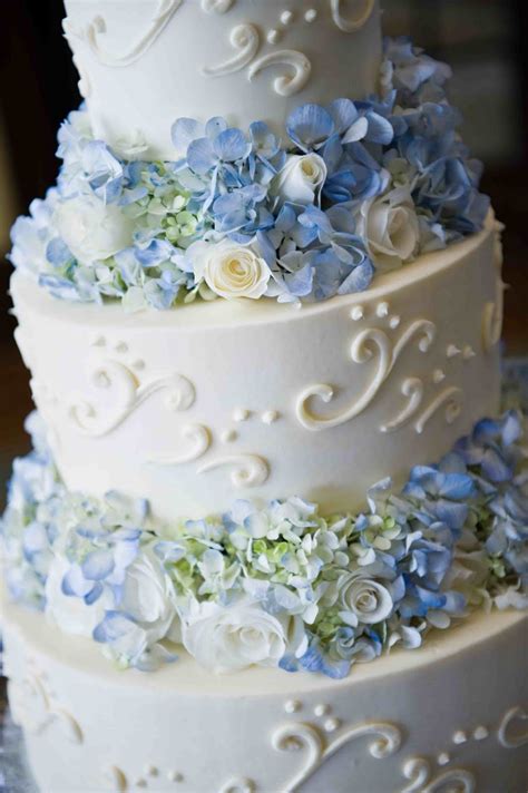 Wedding Cake With Light Blue Flowers - 20 collection of ideas about how to make your Design