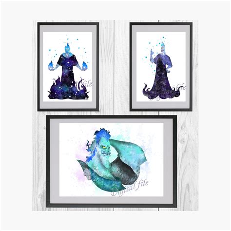 Hades Hercules Set Disney Art Print Digital Files decor nurs - Inspire ...