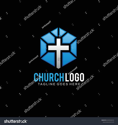 Cross Logo Church Design Template Icon Stock Vector (Royalty Free ...