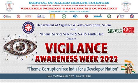 VIGILANCE AWARENESS WEEK - FAHS