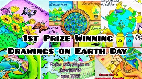 Earth Art Drawing, Earth Drawings, Tree Drawing, Slogan On Save Earth ...