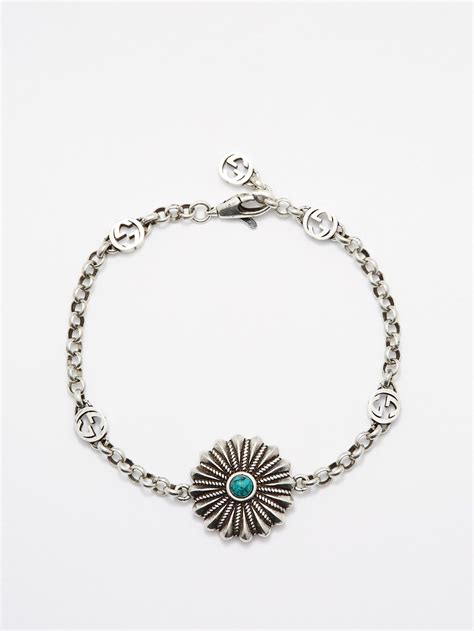 Silver Flower sterling-silver bracelet | Gucci | MATCHESFASHION AU