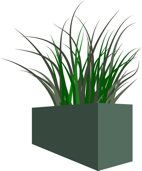 Pot Grass Plant · Free vector graphic on Pixabay