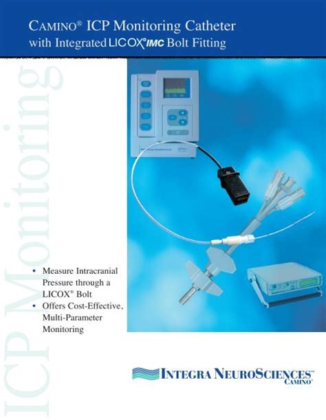 LICOX ICP Catheter with IMC Bolt Brochure - Integra LifeSciences