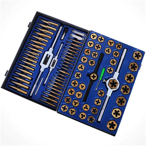 86pc Tap And Die Combination Set Tungsten Steel Titanium Sae And Metric Tools | VEVOR US