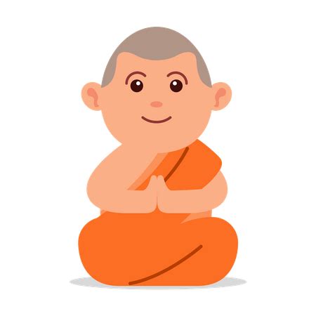 Meditating Buddhist Monk Illustration - Free Download Culture ...