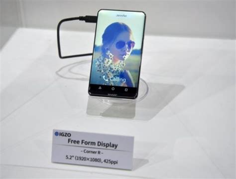 Sharp's new displays include smartphone screen with round corners ...