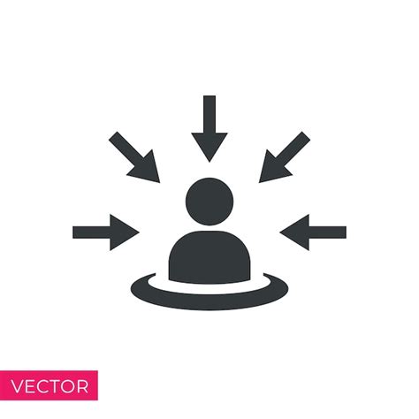 Premium Vector | Centric consumer icon customer focus concept client ...