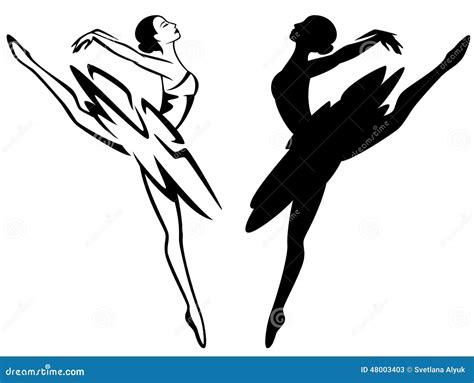 Ballerina stock vector. Illustration of design, jump - 48003403