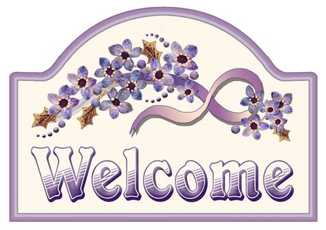 ArtbyJean - Paper Crafts: Make your own Welcome Sign - prints to match the Purple Wood Roses ...