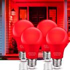 Red LED Light Bulbs 60W Equivalent, 9W A19 Decorative Red Colored Light ...