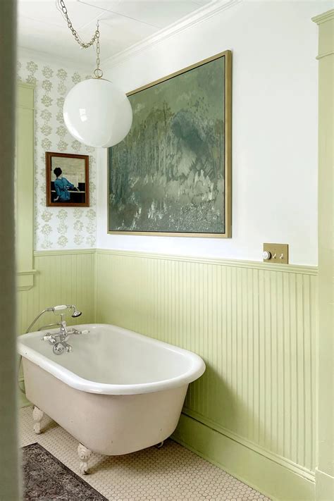 Green Bathroom Wall Paneling Design Ideas