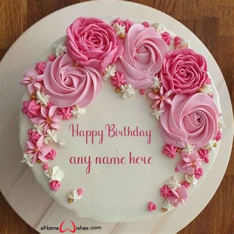 Edit Birthday Wishes Cake with Name | Birthday cake write name, Happy birthday cakes for women ...