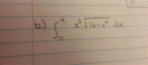 Solved solve using trig sub | Chegg.com