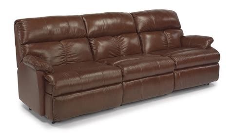 Flexsteel Triton Three Piece Power Reclining Sectional Sofa with Center ...