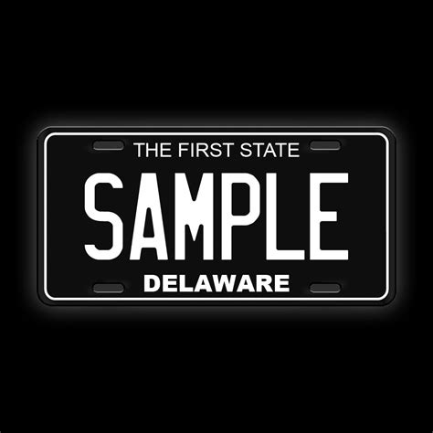 Black Custom Delaware License Plate – Limitless Workshop