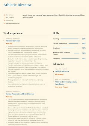 3+ Athletic Director Resume Examples and Templates