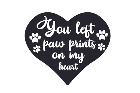 You left paw prints on my heart SVG Cut file by Creative Fabrica Crafts - Creative Fabrica