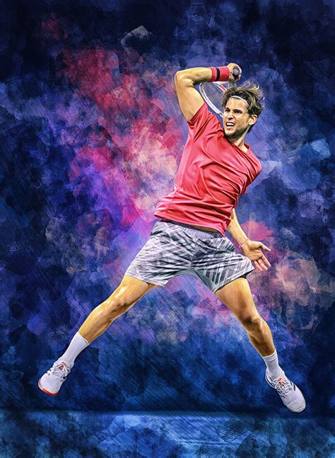 Sam Brannan - Dominic Thiem forehand. US Open 2020 Grand Slam Champion. Digital wall poster ...