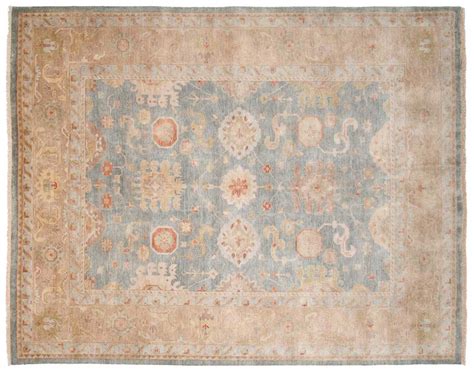 8×10 Oushak Blue Oriental Rug 046364 – Carpets by Dilmaghani