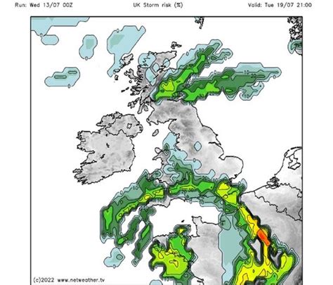 UK storm forecast: Tracker maps show lightning, hail and TORNADOES ...