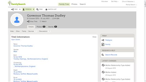 Genea-Musings: The Problem with FamilySearch Family Tree - For Example: Thomas Dudley (1576-1653)