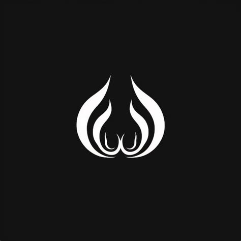 Premium AI Image | a black background with a white fire symbol on it