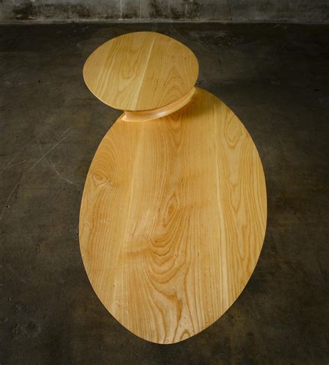 Oval Two-Tiered Coffee Table by Michael Wilson For Sale at 1stDibs