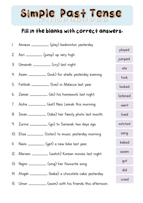 Grammar online activity for Year 3. You can do the exercises online or ...