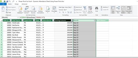 Dynamic Attendance Sheet Using Power Pivot - PK: An Excel Expert