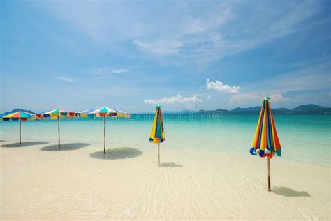 Colorful beach umbrella stock image. Image of south, travel - 33218603