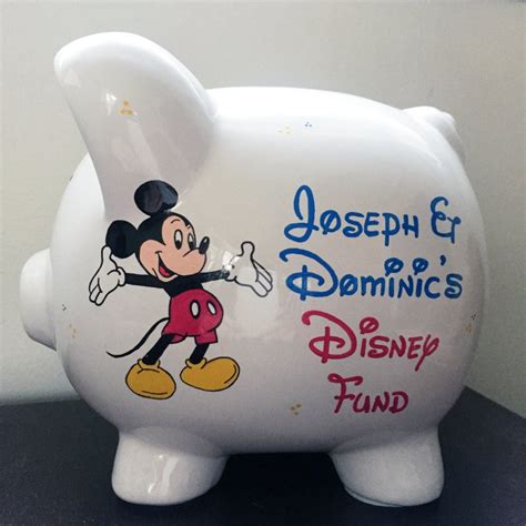 Personalized Disney Fund Piggy Bank