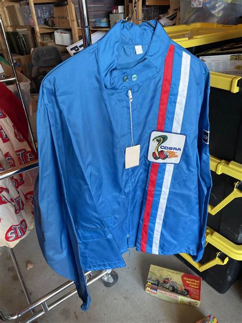 Blue Vintage Ford Mustang Cobra Shelby Racing Jacket - Jackets Maker