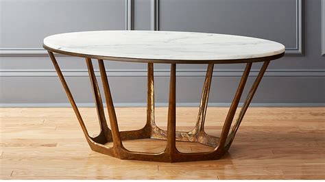 Parker Oval Marble Coffee Table | | Coffee table wood, Coffee table with seating, Marble coffee ...