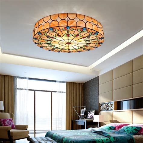 Tiffany stained glass ceiling light living room bedroom balcony hallway ...